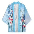 Australia Blue Budgie Marble Glaze Kimono Cancer Awareness