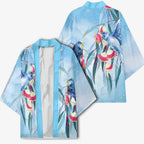Australia Blue Budgie Marble Glaze Kimono Cancer Awareness