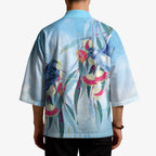 Australia Blue Budgie Marble Glaze Kimono Cancer Awareness