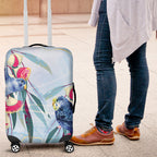 Australia Blue Budgie Marble Glaze Luggage Cover Cancer Awareness