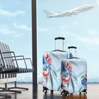Australia Blue Budgie Marble Glaze Luggage Cover Cancer Awareness