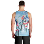 Australia Blue Budgie Marble Glaze Men Tank Top Cancer Awareness