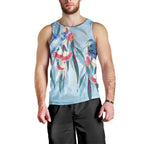 Australia Blue Budgie Marble Glaze Men Tank Top Cancer Awareness