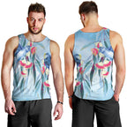Australia Blue Budgie Marble Glaze Men Tank Top Cancer Awareness