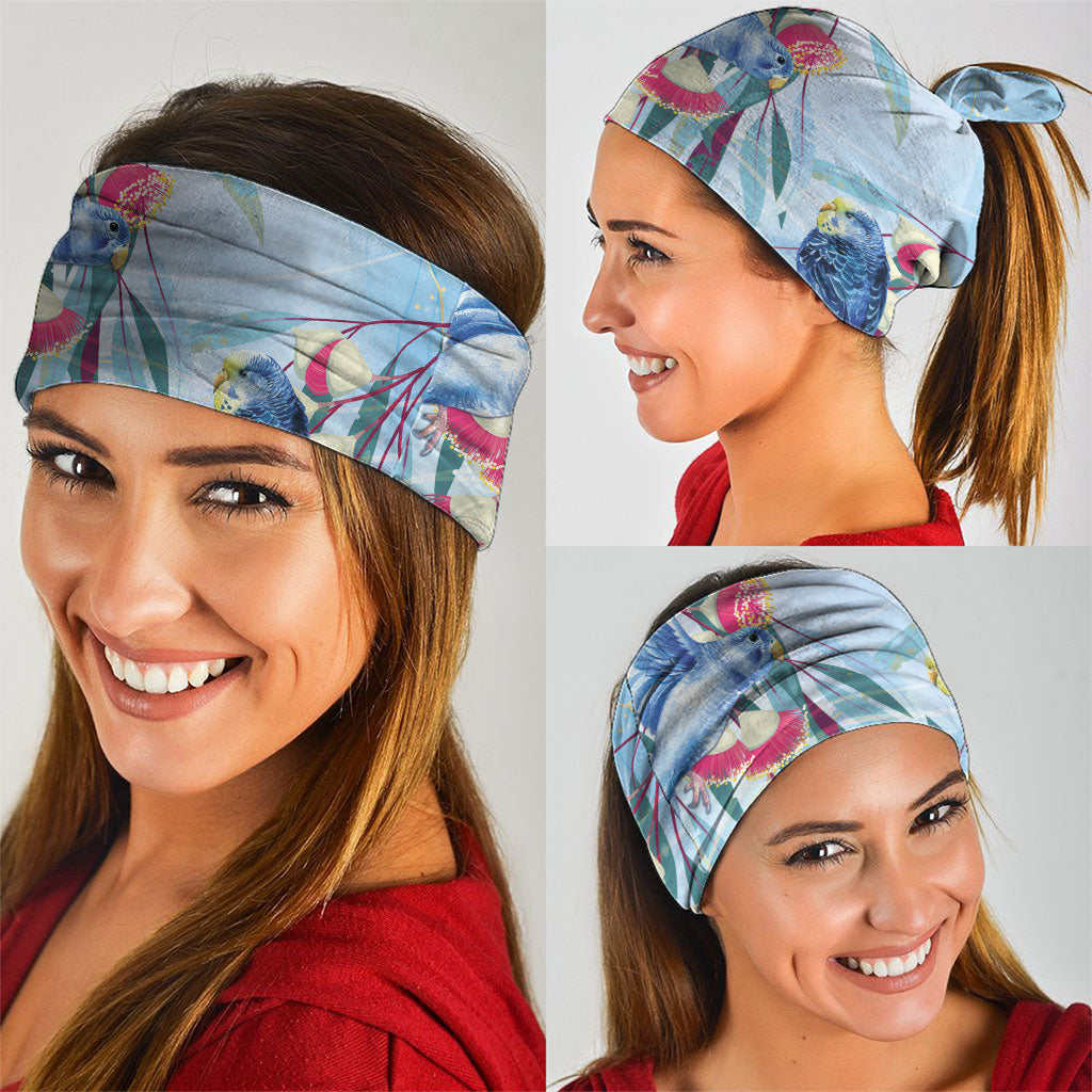 Australia Blue Budgie Marble Glaze Neck Gaiter Cancer Awareness