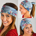 Australia Blue Budgie Marble Glaze Neck Gaiter Cancer Awareness