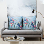 Australia Blue Budgie Marble Glaze Pillow Cover Cancer Awareness