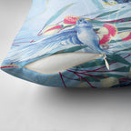 Australia Blue Budgie Marble Glaze Pillow Cover Cancer Awareness