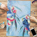 Australia Blue Budgie Marble Glaze Puzzle Cancer Awareness