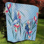 Australia Blue Budgie Marble Glaze Quilt Cancer Awareness