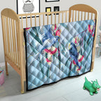 Australia Blue Budgie Marble Glaze Quilt Cancer Awareness