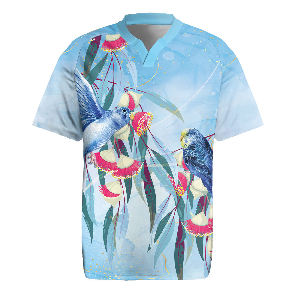 Australia Blue Budgie Marble Glaze Rugby Jersey Cancer Awareness