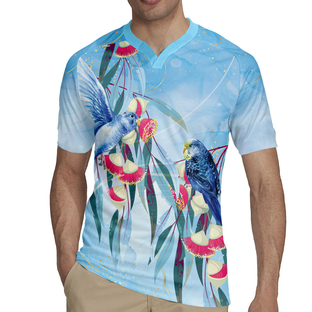 Australia Blue Budgie Marble Glaze Rugby Jersey Cancer Awareness