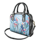 Australia Blue Budgie Marble Glaze Shoulder Handbag Cancer Awareness
