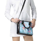 Australia Blue Budgie Marble Glaze Shoulder Handbag Cancer Awareness