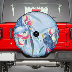 Australia Blue Budgie Marble Glaze Spare Tire Cover Cancer Awareness