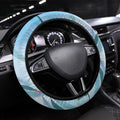 Australia Blue Budgie Marble Glaze Steering Wheel Cover Cancer Awareness