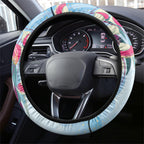 Australia Blue Budgie Marble Glaze Steering Wheel Cover Cancer Awareness