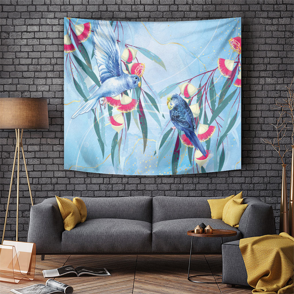 Australia Blue Budgie Marble Glaze Tapestry Cancer Awareness