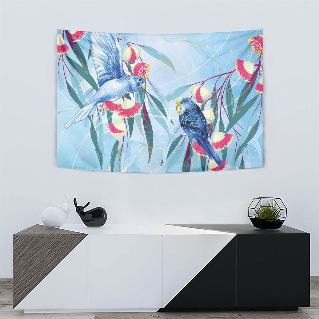 Australia Blue Budgie Marble Glaze Tapestry Cancer Awareness