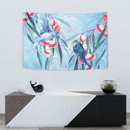 Australia Blue Budgie Marble Glaze Tapestry Cancer Awareness