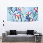 Australia Blue Budgie Marble Glaze Tapestry Cancer Awareness