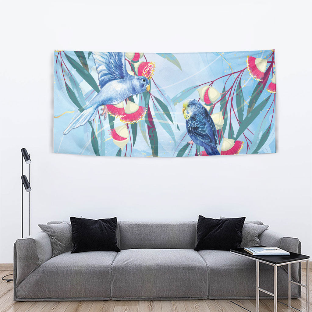 Australia Blue Budgie Marble Glaze Tapestry Cancer Awareness