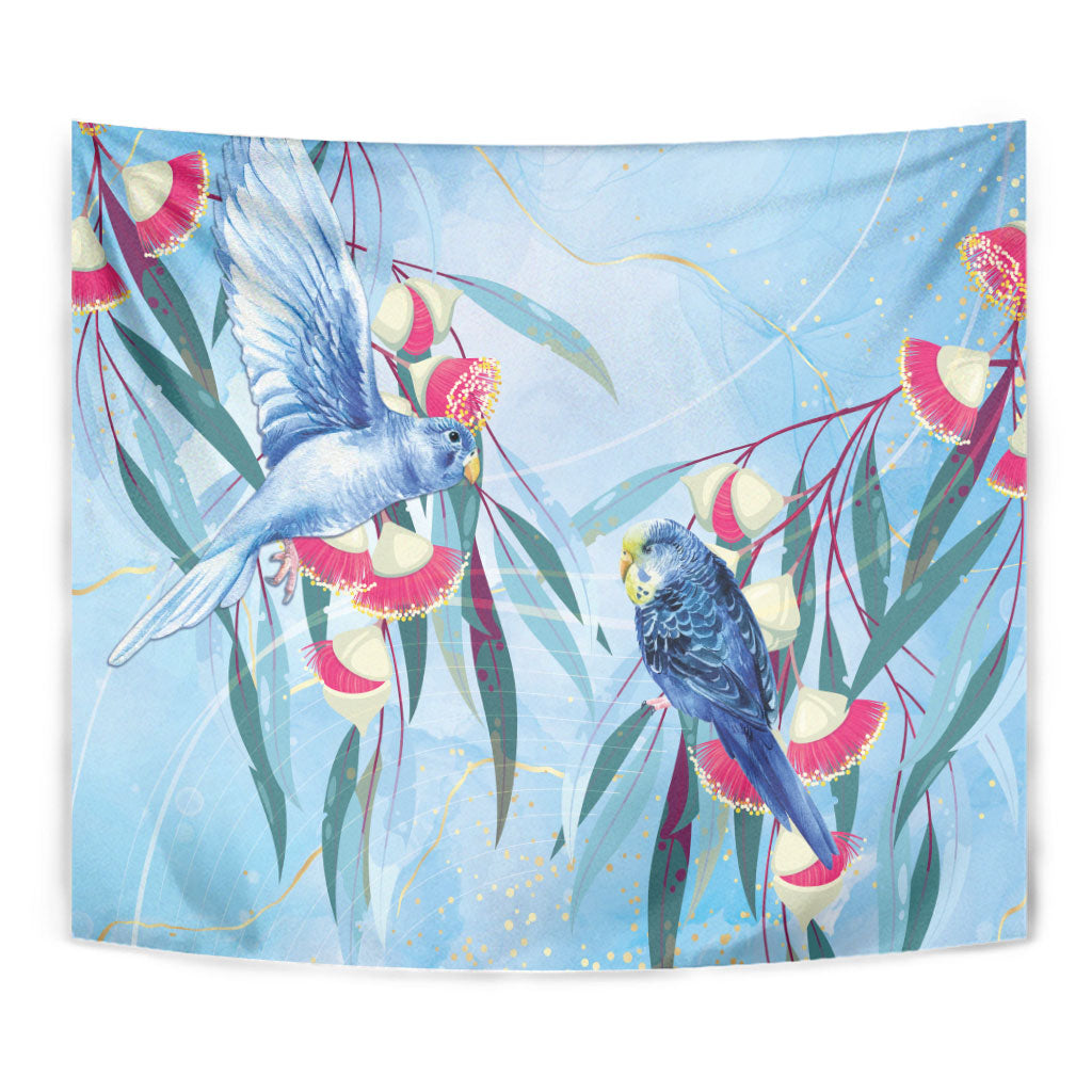 Australia Blue Budgie Marble Glaze Tapestry Cancer Awareness