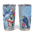 Australia Blue Budgie Marble Glaze Tumbler Cup Cancer Awareness