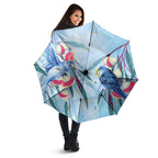 Australia Blue Budgie Marble Glaze Umbrella Cancer Awareness