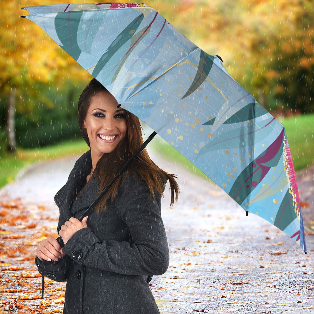 Australia Blue Budgie Marble Glaze Umbrella Cancer Awareness
