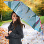 Australia Blue Budgie Marble Glaze Umbrella Cancer Awareness