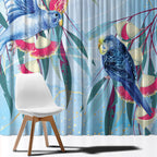 Australia Blue Budgie Marble Glaze Window Curtain Cancer Awareness