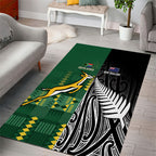 Rugby South Africa New Zealand Greatest Rivals Area Rug Tribal Motifs