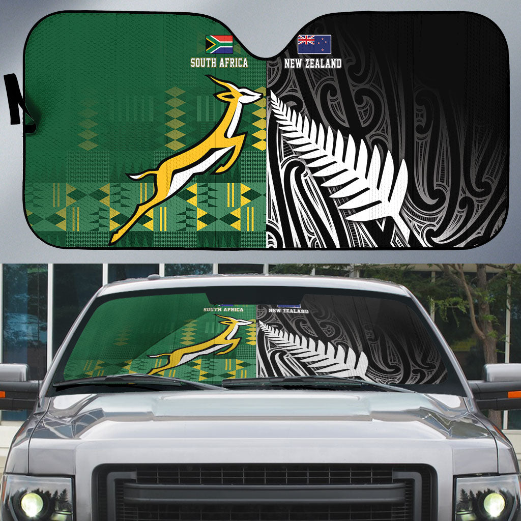 Rugby South Africa New Zealand Greatest Rivals Auto Sun Shade Tribal Motifs