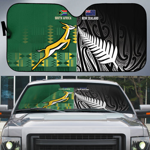 Rugby South Africa New Zealand Greatest Rivals Auto Sun Shade Tribal Motifs
