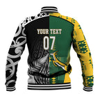 Custom Rugby South Africa New Zealand Greatest Rivals Baseball Jacket Tribal Motifs
