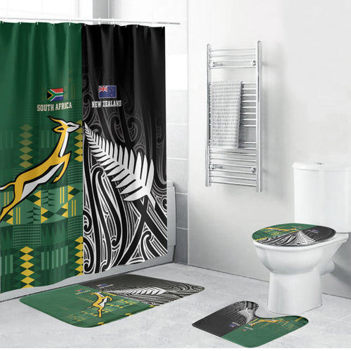 Rugby South Africa New Zealand Greatest Rivals Bathroom Set Tribal Motifs