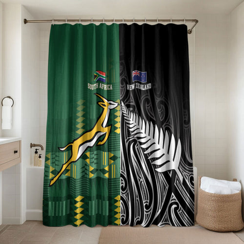 Rugby South Africa New Zealand Greatest Rivals Bathroom Set Tribal Motifs