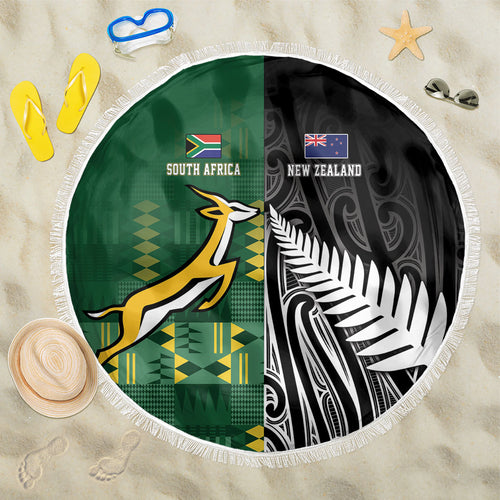 Rugby South Africa New Zealand Greatest Rivals Beach Blanket Tribal Motifs
