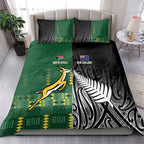Rugby South Africa New Zealand Greatest Rivals Bedding Set Tribal Motifs
