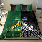 Rugby South Africa New Zealand Greatest Rivals Bedding Set Tribal Motifs