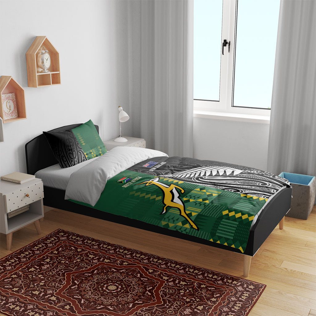 Rugby South Africa New Zealand Greatest Rivals Bedding Set Tribal Motifs