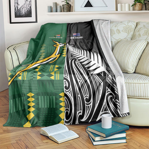 Rugby South Africa New Zealand Greatest Rivals Blanket Tribal Motifs