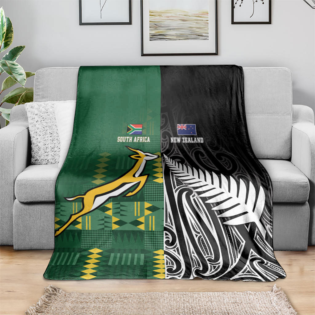Rugby South Africa New Zealand Greatest Rivals Blanket Tribal Motifs