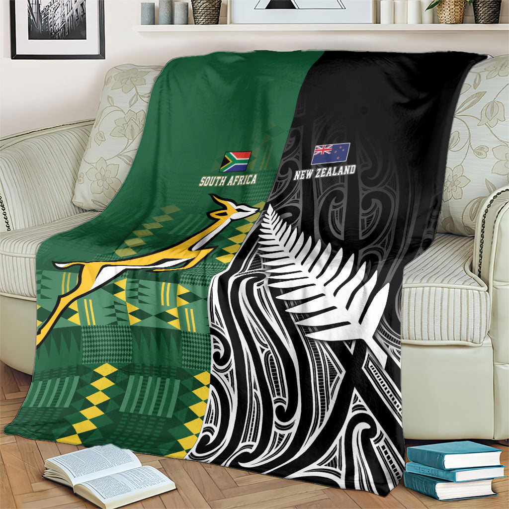 Rugby South Africa New Zealand Greatest Rivals Blanket Tribal Motifs
