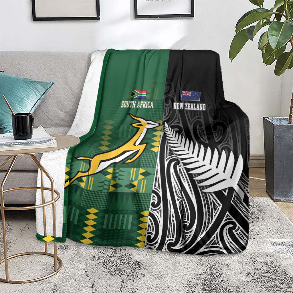 Rugby South Africa New Zealand Greatest Rivals Blanket Tribal Motifs