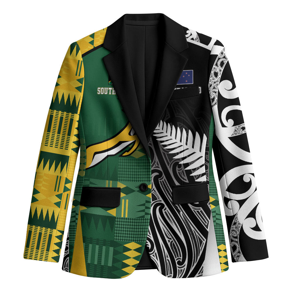 Custom Rugby South Africa New Zealand Greatest Rivals Blazer Tribal Motifs