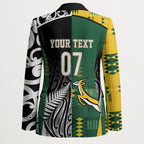 Custom Rugby South Africa New Zealand Greatest Rivals Blazer Tribal Motifs