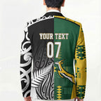 Custom Rugby South Africa New Zealand Greatest Rivals Blazer Tribal Motifs